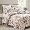 Blooming Garden Gray & Red Comforter Set