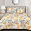 Layla White & Yellow Floral Full/Queen 3-Piece Quilt Set