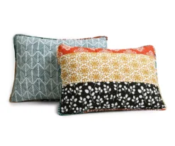 Turquoise & Orange Bohemian Pattern Stripe Full/Queen 3-Piece Quilt Set -Hoover Sales Store 810552950 31