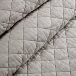 Ava Gray Diamond-Quilted Full/Queen 3-Piece Quilt Set 16 Ava Gray Diamond-Quilted Full/Queen 3-Piece Quilt Set -Hoover Sales Store 810552955 31