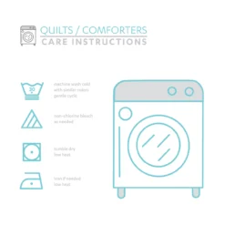 Ava Blue Diamond-Quilted Full/Queen 3-Piece Quilt Set -Hoover Sales Store 810552956 4