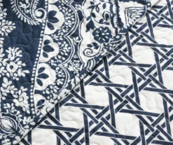 Aubree Navy & White Full/Queen 3-Piece Quilt Set 16 Aubree Navy & White Full/Queen 3-Piece Quilt Set -Hoover Sales Store 810552957 31