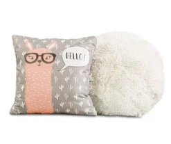 Gray & Pink Llama Pattern Block Full/Queen 5-Piece Quilt Set -Hoover Sales Store 810552996 11