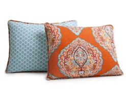 Harley Tangerine & Blue Mandala Arabesque King 5-Piece Quilt Set -Hoover Sales Store 810553001 31