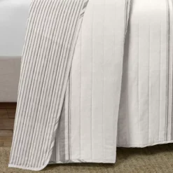 Beige & Gray Stripe Full/Queen 3-Piece Quilt Set -Hoover Sales Store 810553006 31