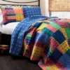 Misha Geometric Patchwork 3-Piece Quilt Set