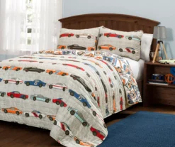 Multicolor Race Cars Quilt Set 23 Multicolor Race Cars Quilt Set -Hoover Sales Store 810553292