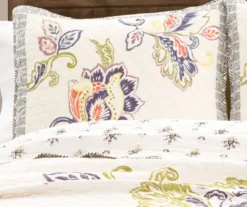 Aster Coral & Navy Floral King 3-Piece Quilt Set -Hoover Sales Store 810553308 11