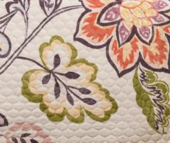 Aster Coral & Navy Floral King 3-Piece Quilt Set -Hoover Sales Store 810553308 2