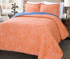 Turquoise & Fuchsia Boho Chic Reversible King 3-Piece Quilt Set -Hoover Sales Store 810553320 3