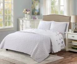 Adalia Floral Reversible 3-Piece Quilt Set 20 Adalia Floral Reversible 3-Piece Quilt Set -Hoover Sales Store 810553341 2