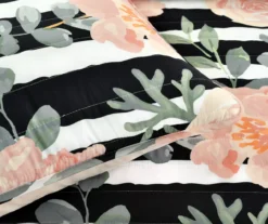 Amara Rose Stripe Reversible 5-Piece Quilt Set 18 Amara Rose Stripe Reversible 5-Piece Quilt Set -Hoover Sales Store 810553343 31