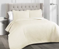 Ava Diamond-Quilted 3-Piece Quilt Set -Hoover Sales Store 810553354 1