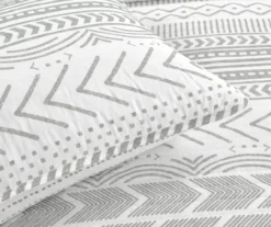 Hygge Gray & White Geometric Reversible King 3-Piece Quilt Set -Hoover Sales Store 810553390 3