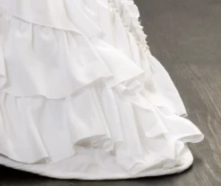 Kemmy White Ruffle Twin 2-Piece Quilt Set -Hoover Sales Store 810553407 3