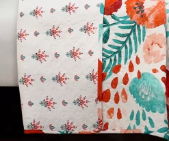 White & Red Poppy Garden Full/Queen 3-Piece Quilt Set -Hoover Sales Store 810553414 2