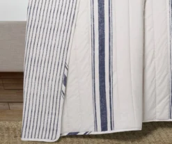 Farmhouse White & Navy Stripe Reversible King 3-Piece Quilt Set -Hoover Sales Store 810553416 31