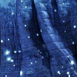 Navy & White Stars Ombre Quilted Throw, (50" X 60") 6 Navy & White Stars Ombre Quilted Throw, (50" X 60") -Hoover Sales Store 810553472 2