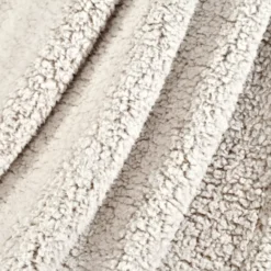 Beige Tassel-Fringe Sherpa Throw, (50" X 60") 9 Beige Tassel-Fringe Sherpa Throw, (50" X 60") -Hoover Sales Store 810553491 3