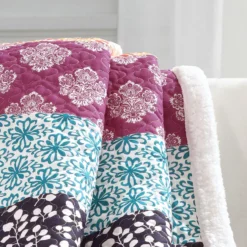 Bohemian Block Sherpa Throw, (50" X 60") -Hoover Sales Store 810553506 3