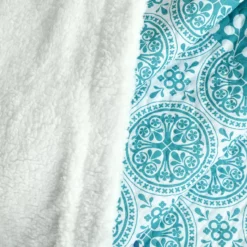 Bohemian Block Sherpa Throw, (50" X 60") -Hoover Sales Store 810553507 21