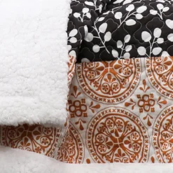 Bohemian Block Sherpa Throw, (50" X 60") -Hoover Sales Store 810553508 2