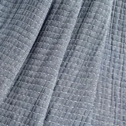 Kantha Navy & Off-White Stitch-Row Throw, (50" X 60") -Hoover Sales Store 810553514 11