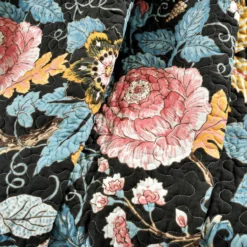 Black & Yellow Floral Sydney Quilted Throw, (50" X 60") -Hoover Sales Store 810553519 2