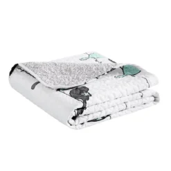 Rowley White & Gray Birds Quilted Throw, (50" X 60") -Hoover Sales Store 810553522 3