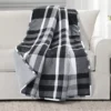 Black & White Farmhouse Plaid Throw, (50" X 60")