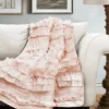 Blush Pink Ruffled Belle Throw, (50" X 60")