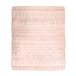 Blush Pink Ruffled Belle Throw, (50" X 60") -Hoover Sales Store 810553544 11