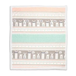 Gray & Turquoise Llama Stripe Quilted Sherpa Throw, (50" X 60") -Hoover Sales Store 810553545 21