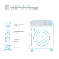 Navy & White Llama Stripe Quilted Sherpa Throw, (50" X 60") -Hoover Sales Store 810553548 4