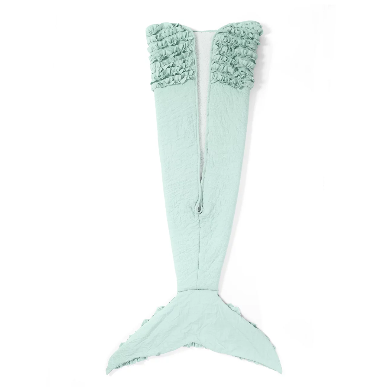 Light Blue Ruffle Sherpa Mermaid Tail Wearable Throw 5 Light Blue Ruffle Sherpa Mermaid Tail Wearable Throw - Image 5