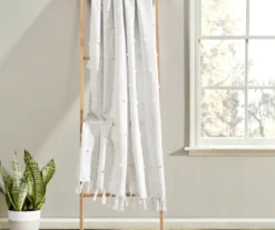 White Tufted Boho Tassel Throw -Hoover Sales Store 810553562