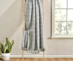 White Tufted Boho Tassel Throw -Hoover Sales Store 810553564