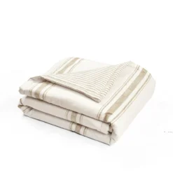 Farmhouse Beige & Sand Stripe Throw, (50" X 60") -Hoover Sales Store 810553565 4