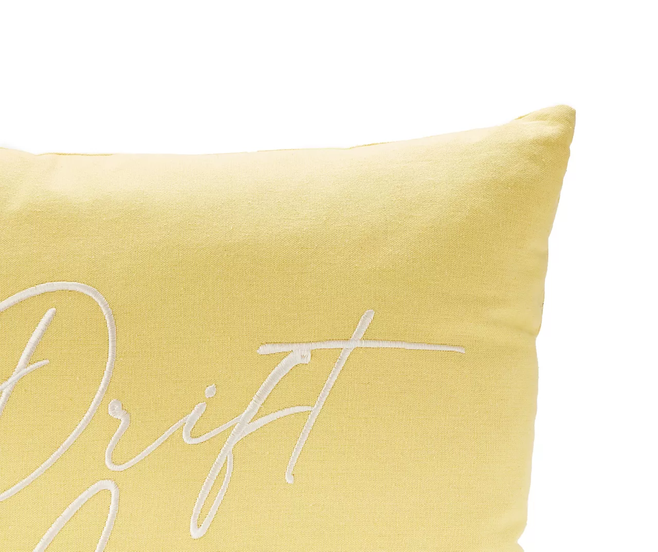 "Drift Away" Sunshine Yellow Square Throw Pillow 3 "Drift Away" Sunshine Yellow Square Throw Pillow - Image 3