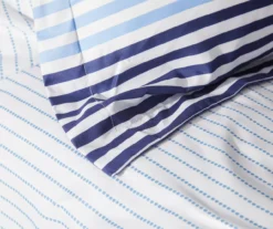 Blue & Red Stripe Microfiber King 9-Piece Bed-in-a-Bag Set -Hoover Sales Store 810563034 810563033 810563032 810563031 3