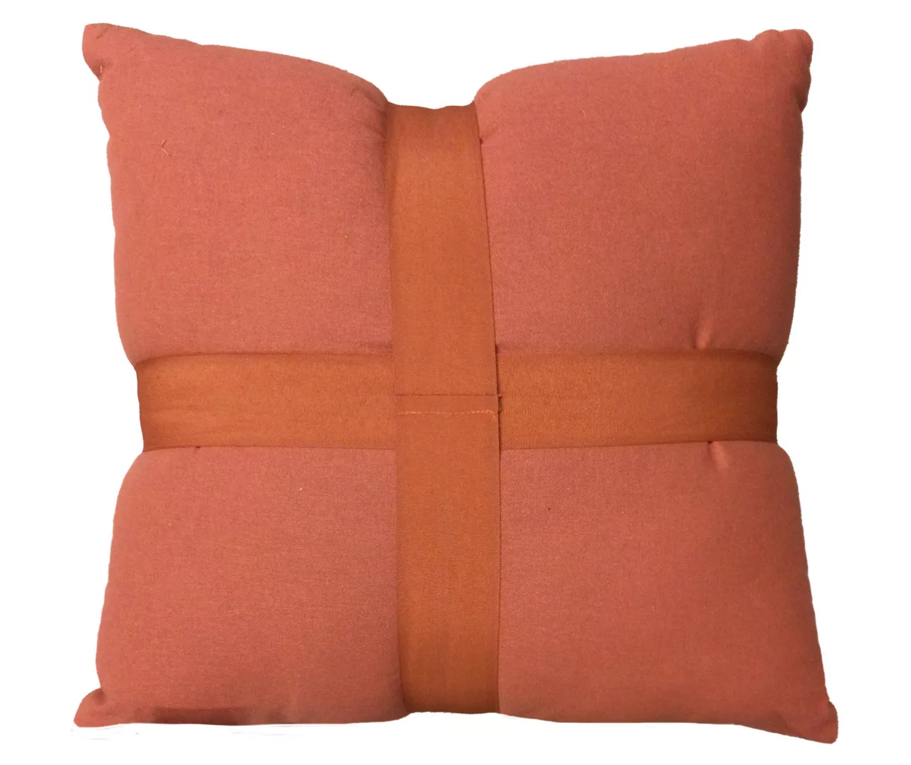 Azalia Dark Coral Triple Line Pattern Throw Pillow 2 Azalia Dark Coral Triple Line Pattern Throw Pillow - Image 2