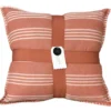 Myra Washed Coral Stripe Throw Pillow