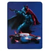 Raschel The Batman Blue Shadow & Flame Micro Throw, (46" X 60")