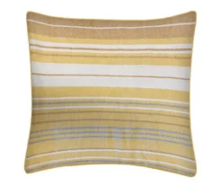 Victoria Yellow & Brown Stripe Throw Pillow