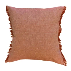 Kasoor Coral & White Stripe Fringe-Accent Throw Pillow -Hoover Sales Store 810566289 21