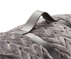 Charcoal Chevron Embossed Velvet Queen Blanket 8 Charcoal Chevron Embossed Velvet Queen Blanket -Hoover Sales Store 810573788 810573789 3