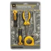 Screwdriver, Plier, Tape Measure & Wrench 5-Piece Combination Tool Set