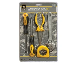 Screwdriver, Plier, Tape Measure & Wrench 5-Piece Combination Tool Set