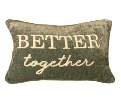 "Better Together" Aqua Throw Pillow