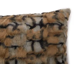 Brown & Black Abstract Fuzzy Body Pillow -Hoover Sales Store 810590452 2 A8